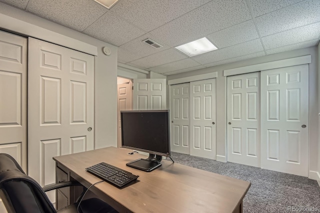 10155 Silver Maple Cir, Highlands Ranch, CO 80129 - office space featuring a drop ceiling and carpet floors