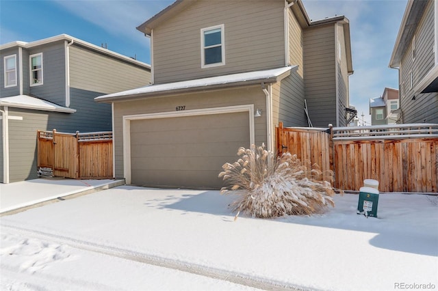 view of front of house featuring a garage