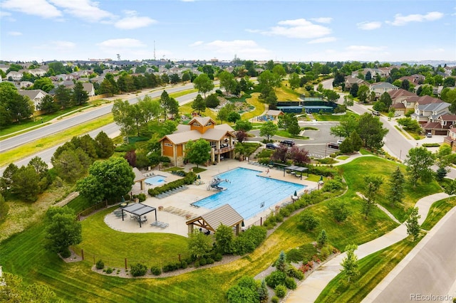 6658 S Shawnee Ct, Aurora, CO 80016 - aerial view of residential area with a pool