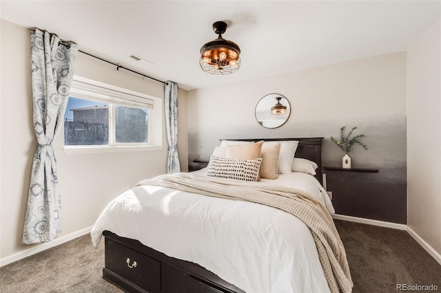 bedroom with carpet floors