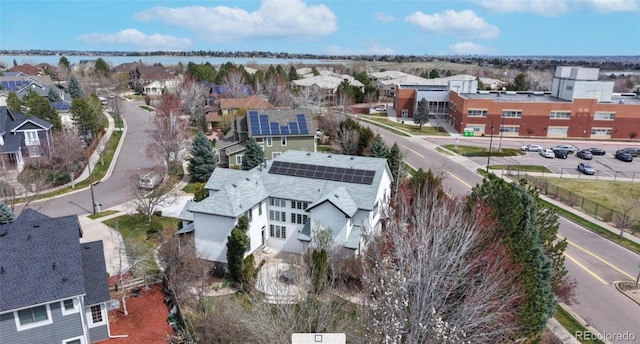 aerial view with a residential view