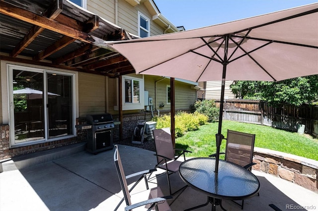 view of patio / terrace featuring area for grilling