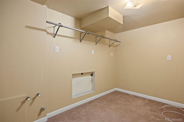 5808 E Hinsdale Pl, Centennial, CO 80112 - laundry room featuring hookup for a gas dryer, carpet floors, baseboards, and washer hookup