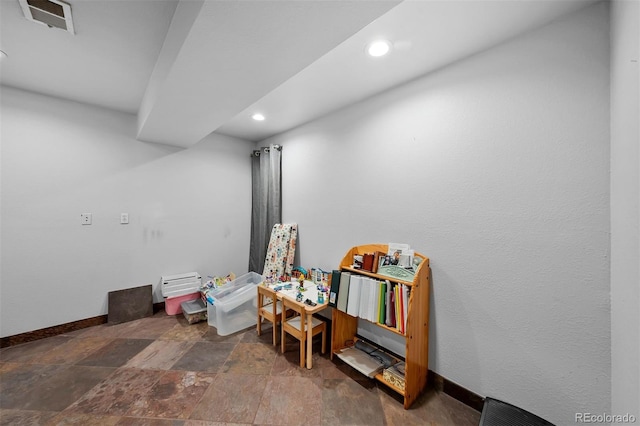 603 E 2nd Ave, Castle Rock, CO 80108 - game room with recessed lighting and stone finish floors