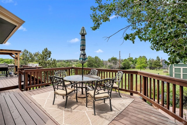 603 E 2nd Ave, Castle Rock, CO 80108 - deck featuring outdoor dining area