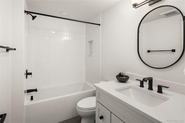 1195 S Milwaukee St, Denver, CO 80210 - bathroom with toilet, vanity, and bathtub / shower combination
