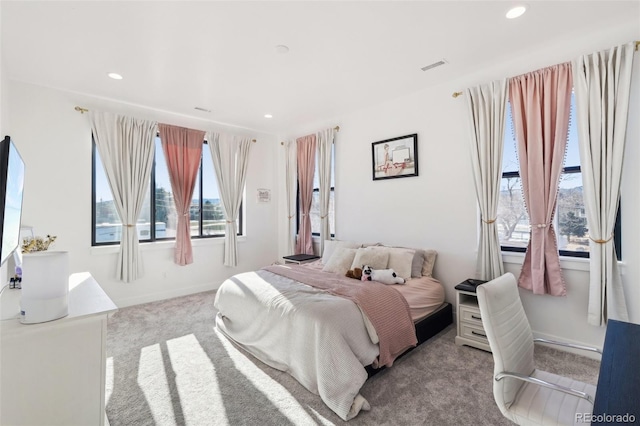 view of carpeted bedroom