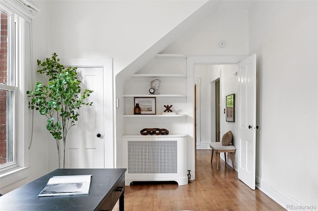 3330 W 30th Ave, Denver, CO 80211 - corridor featuring wood finished floors and radiator