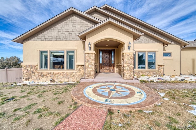 view of craftsman inspired home