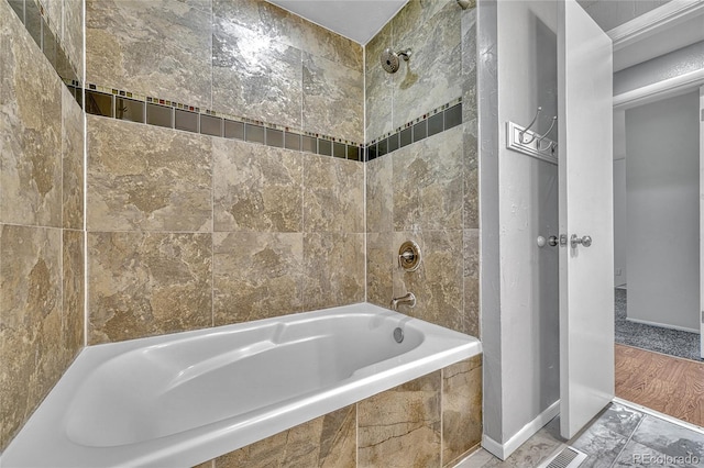 3463 W Bowles Ave, Littleton, CO 80123 - full bath with tiled shower / bath and baseboards