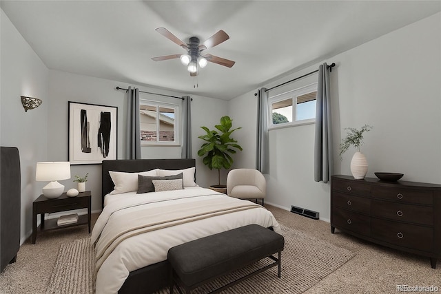 3463 W Bowles Ave, Littleton, CO 80123 - bedroom featuring light colored carpet and a ceiling fan