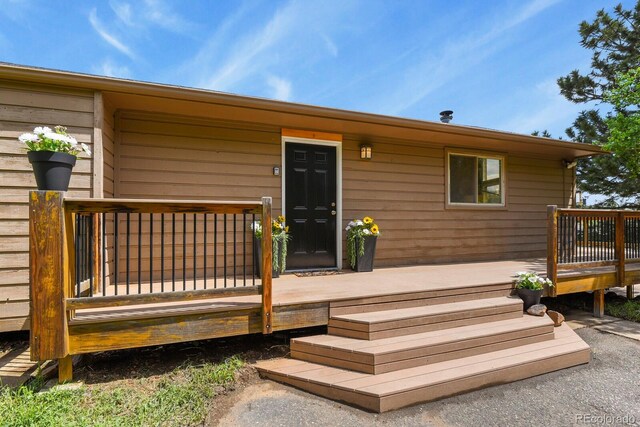 30221 Stagecoach Blvd, Evergreen, CO 80439 - view of wooden terrace