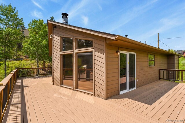 30221 Stagecoach Blvd, Evergreen, CO 80439 - view of wooden terrace