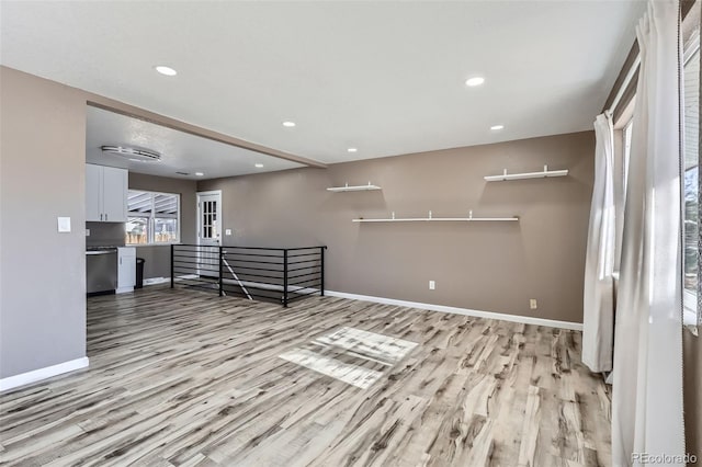 empty room featuring light hardwood / wood-style flooring