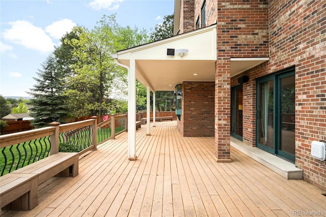 view of wooden terrace