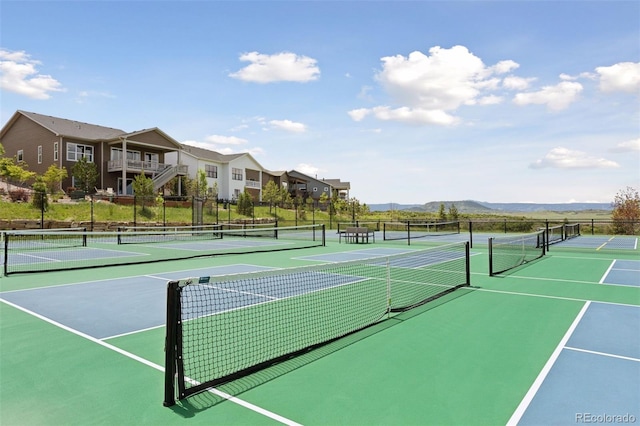81 Simmental Loop, Castle Rock, CO 80104 - view of tennis court featuring community basketball court and a mountain view
