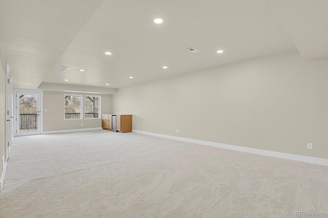 2866 Tenderfoot Hill St, Colorado Springs, CO 80906 - interior space featuring light carpet, baseboards, and visible vents