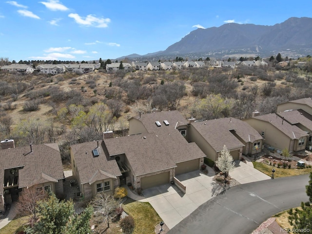 2866 Tenderfoot Hill St, Colorado Springs, CO 80906 - birds eye view of property featuring a mountain view and a residential view