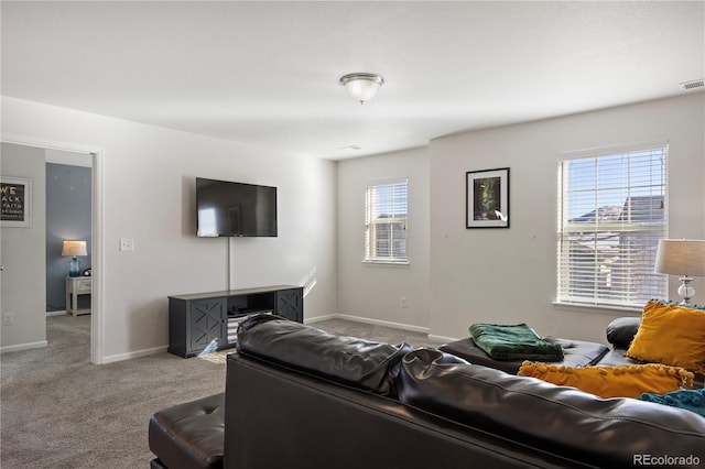 view of carpeted living room