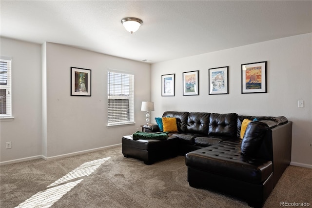 view of carpeted living room