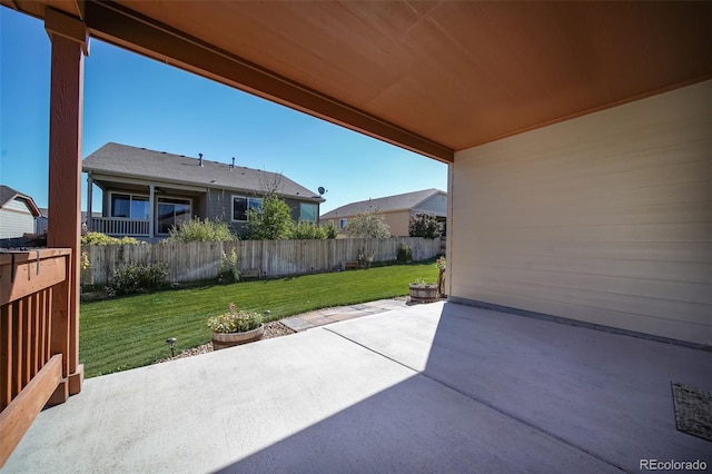view of patio / terrace with fence