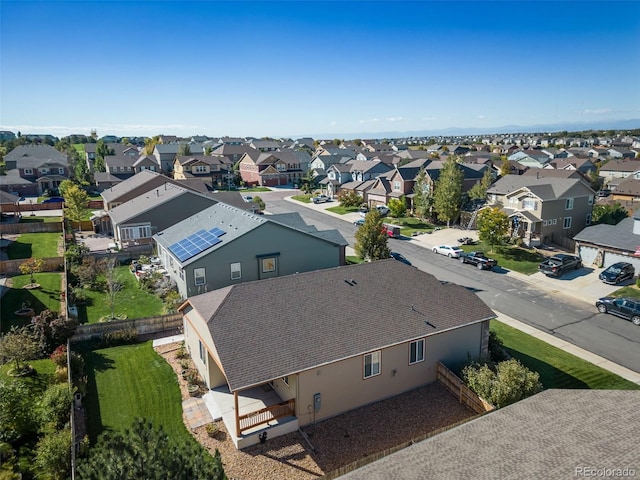 bird's eye view featuring a residential view