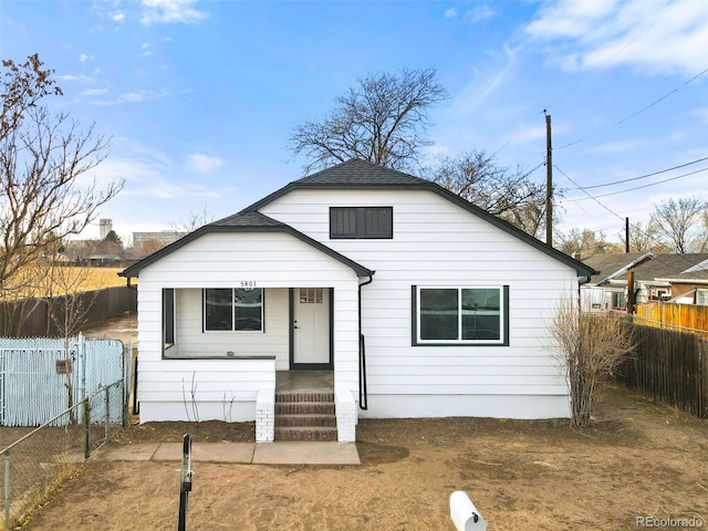 bungalow-style house featuring a porch