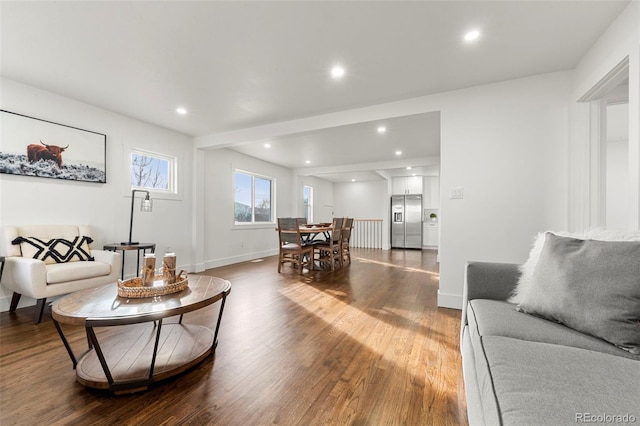 living room featuring hardwood / wood-style floors