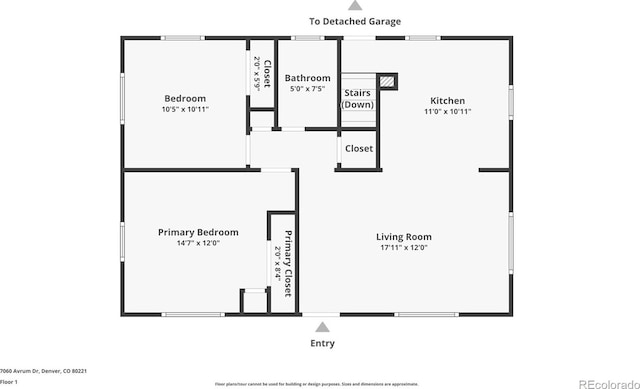7060 Avrum Dr, Denver, CO 80221 - property floor plan