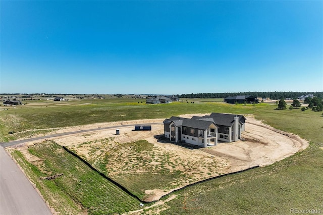 bird's eye view featuring a rural view