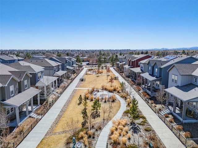 drone / aerial view featuring a residential view