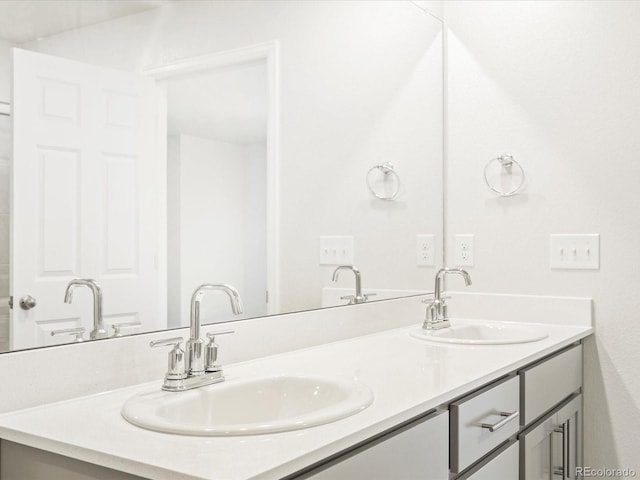 bathroom with vanity