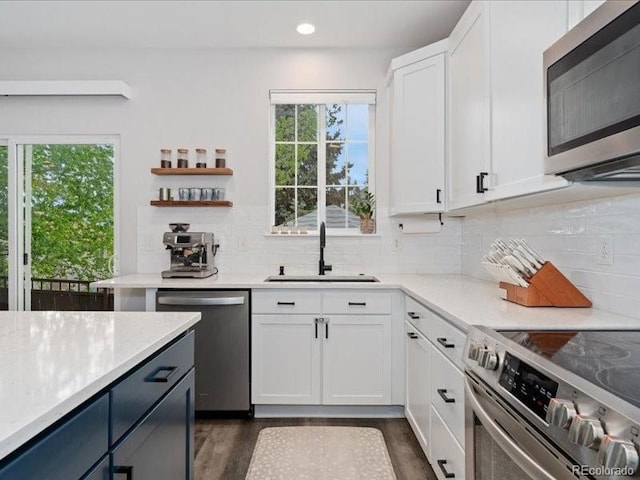 2833 Open Sky Way, Castle Rock, CO 80109 - kitchen featuring appliances with stainless steel finishes, a sink, healthy amount of natural light, light countertops, and recessed lighting