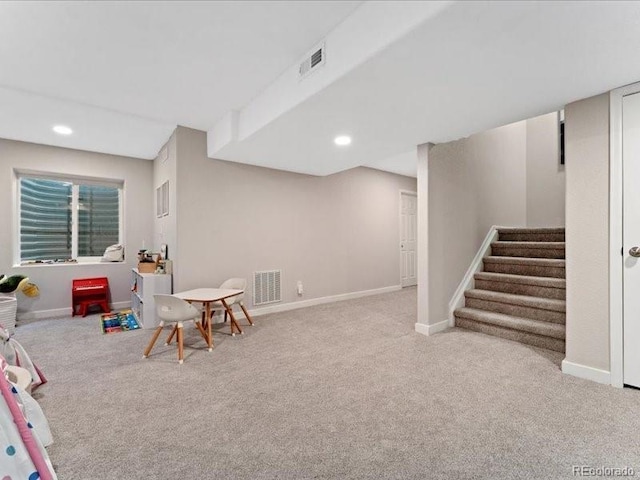 2833 Open Sky Way, Castle Rock, CO 80109 - game room featuring carpet flooring, baseboards, and recessed lighting