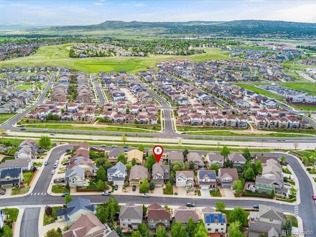2833 Open Sky Way, Castle Rock, CO 80109 - aerial view of property and surrounding area with nearby suburban area