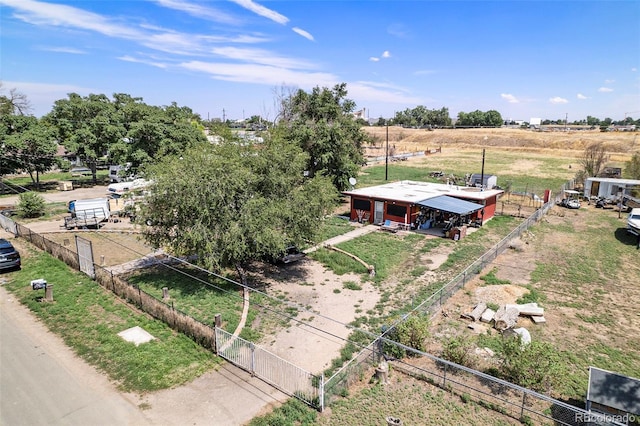 bird's eye view featuring a rural view