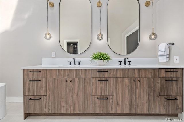 full bath featuring double vanity