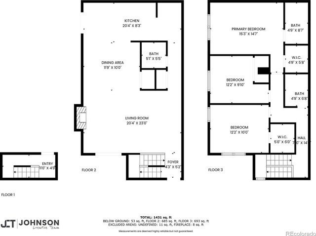 2917 S Locust St, Denver, CO 80222 - floor plan / room layout