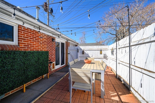 view of patio / terrace with a fenced backyard