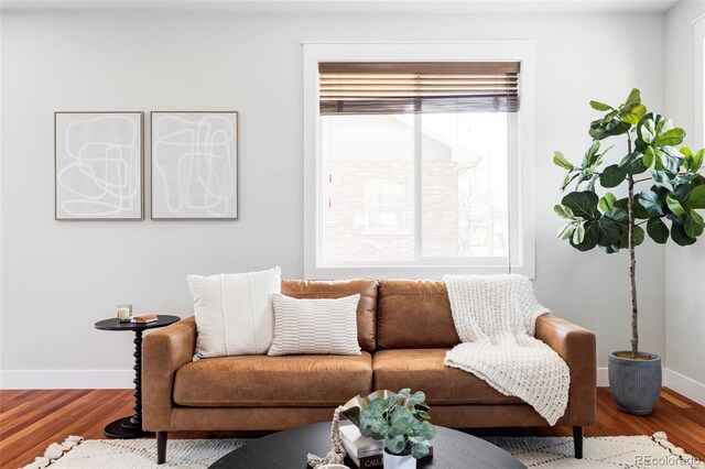 2931 W 20th Ave, Denver, CO 80211 - living area with wood finished floors and baseboards