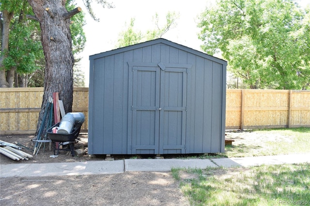 1320 S Lemay Ave, Fort Collins, CO 80524 - view of shed featuring a fenced backyard