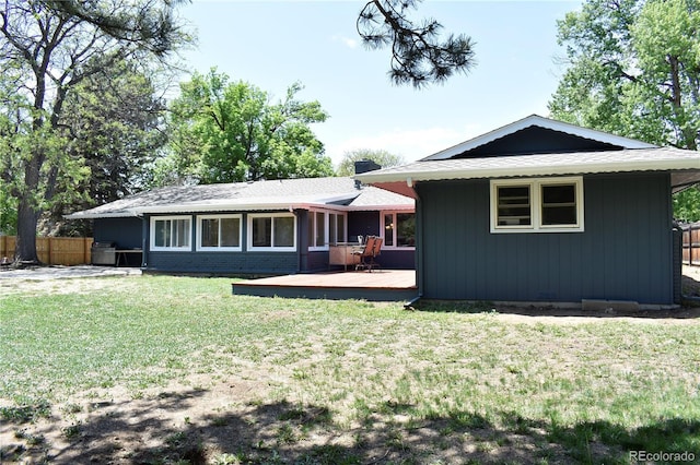 1320 S Lemay Ave, Fort Collins, CO 80524 - rear view of property with a wooden deck