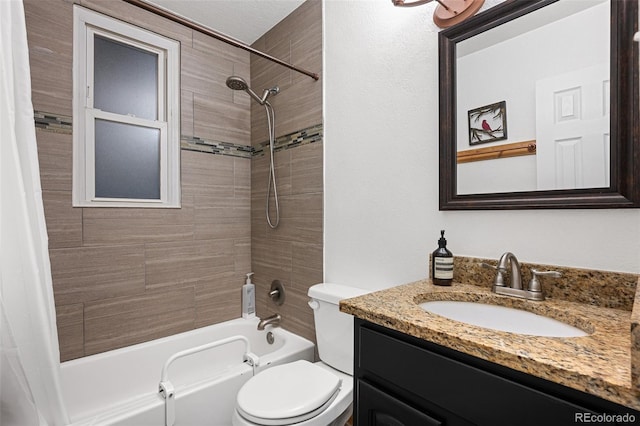 491 Campo St, Denver, CO 80221 - full bath featuring shower / bath combination with curtain, vanity, and toilet