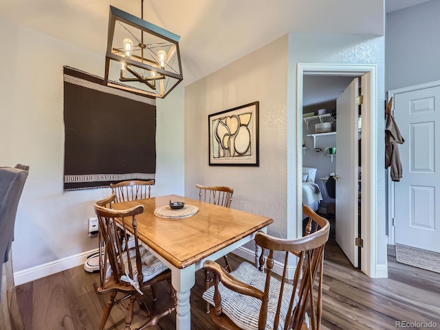 8680 Allison St Unit O, Arvada, CO 80005 - dining area with a chandelier and wood finished floors