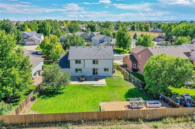 drone / aerial view featuring a residential view