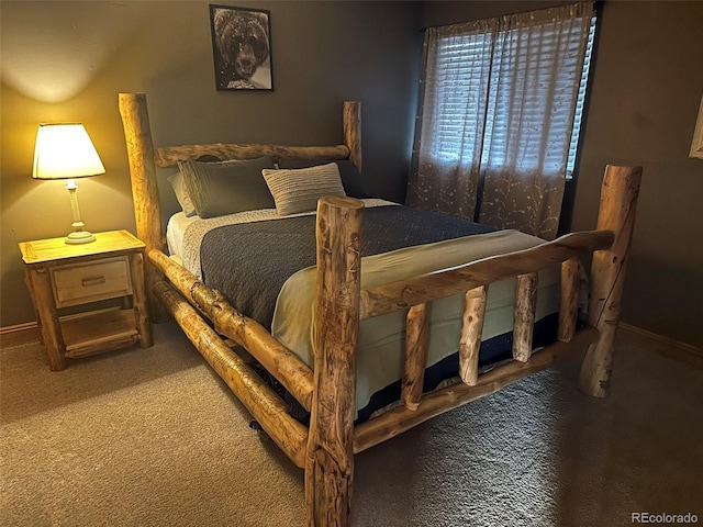 view of carpeted bedroom