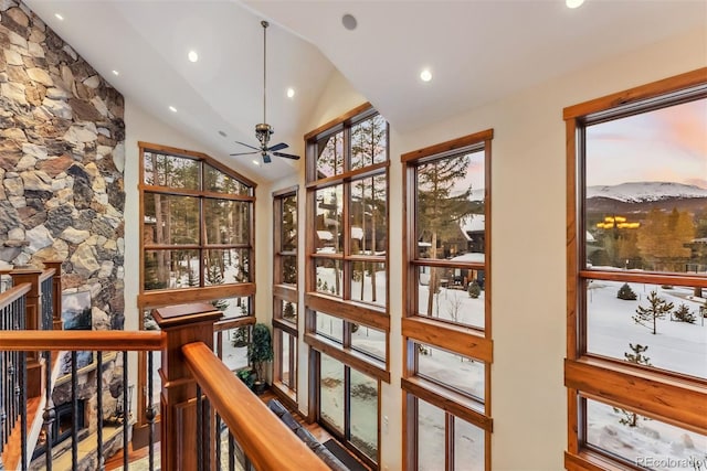 interior space featuring vaulted ceiling and a wealth of natural light