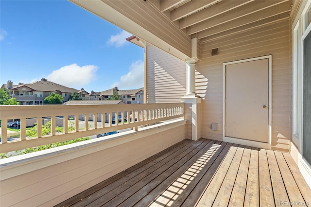 8427 S Hoyt Way Unit 203, Littleton, CO 80128 - wooden deck with a residential view