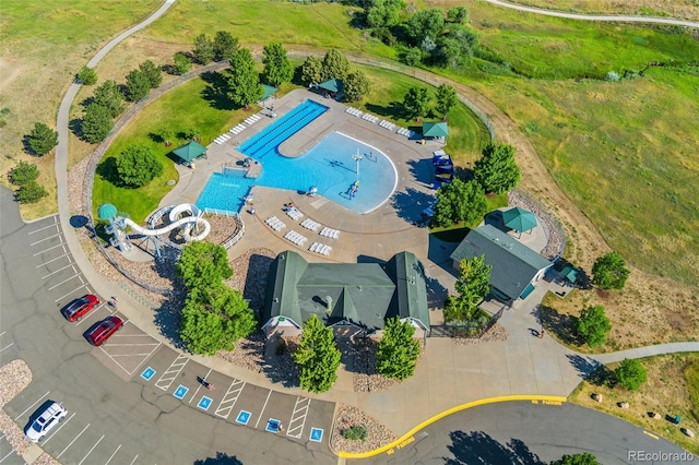 8427 S Hoyt Way Unit 203, Littleton, CO 80128 - drone / aerial view of a pool