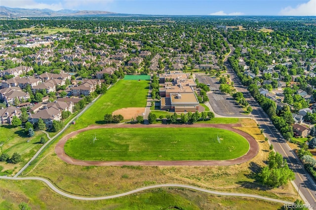 8427 S Hoyt Way Unit 203, Littleton, CO 80128 - aerial perspective of suburban area featuring a mountain backdrop